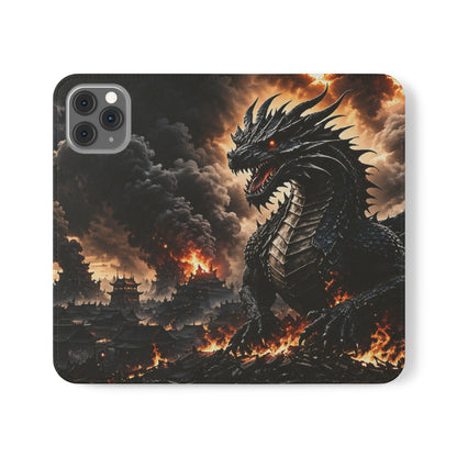 Ashen Dominion™ Flip Case for iPhone | Premium Vegan Leather Wallet Case