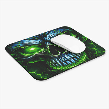 NecroVolt™ Rectangle Mouse Pad | Neon Skull Gaming & Desk Mouse Pad