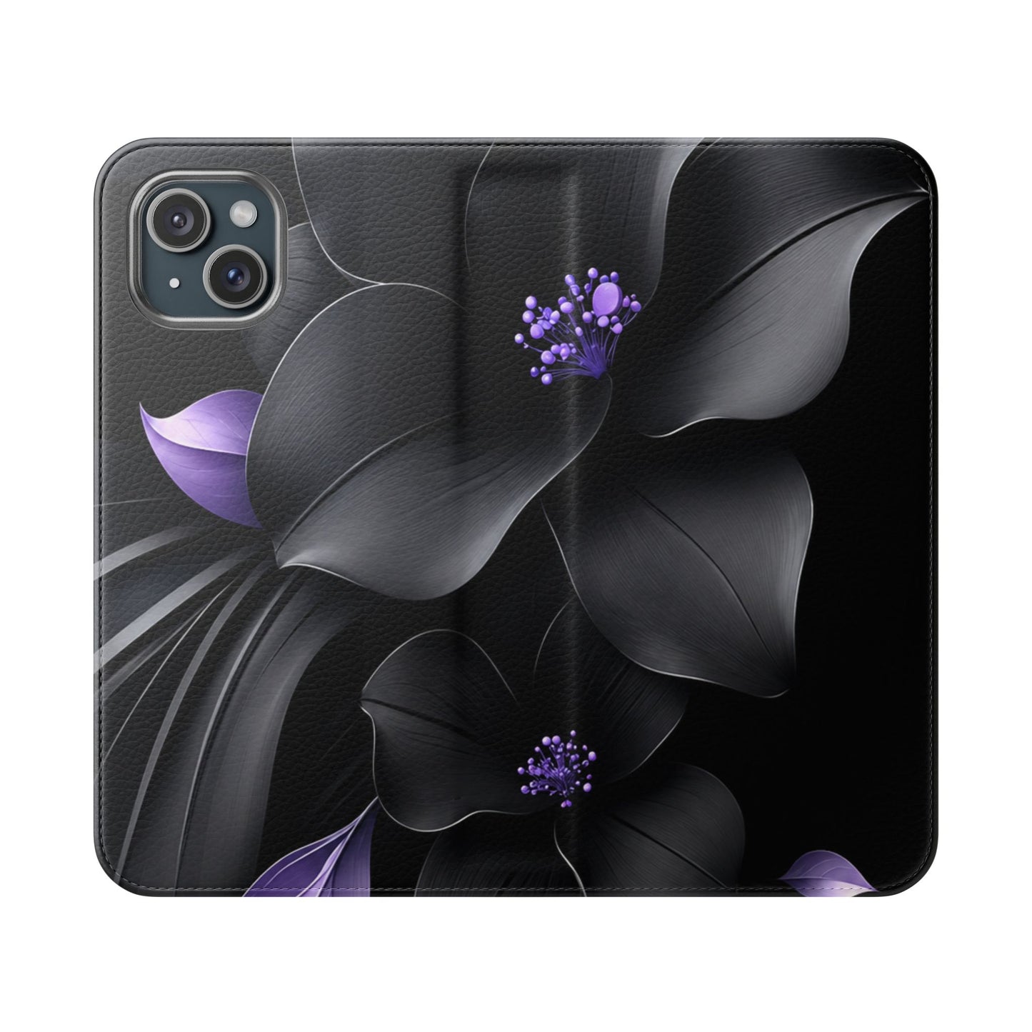 Midnight Lavender™ Flip Case for iPhone | Premium Vegan Leather Wallet Case