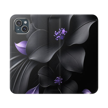 Midnight Lavender™ Flip Case for iPhone | Premium Vegan Leather Wallet Case