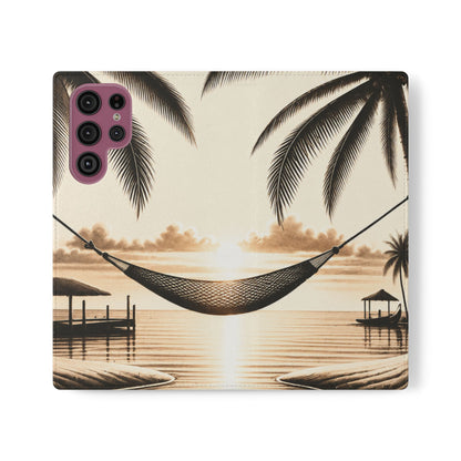 Island Serenity™ Faux Leather Flip Wallet Case for Samsung Galaxy