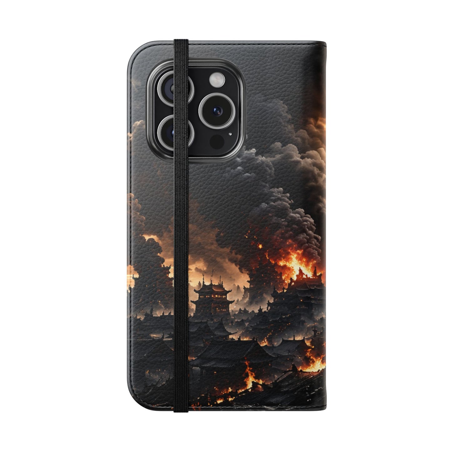 Ashen Dominion™ Flip Case for iPhone | Premium Vegan Leather Wallet Case