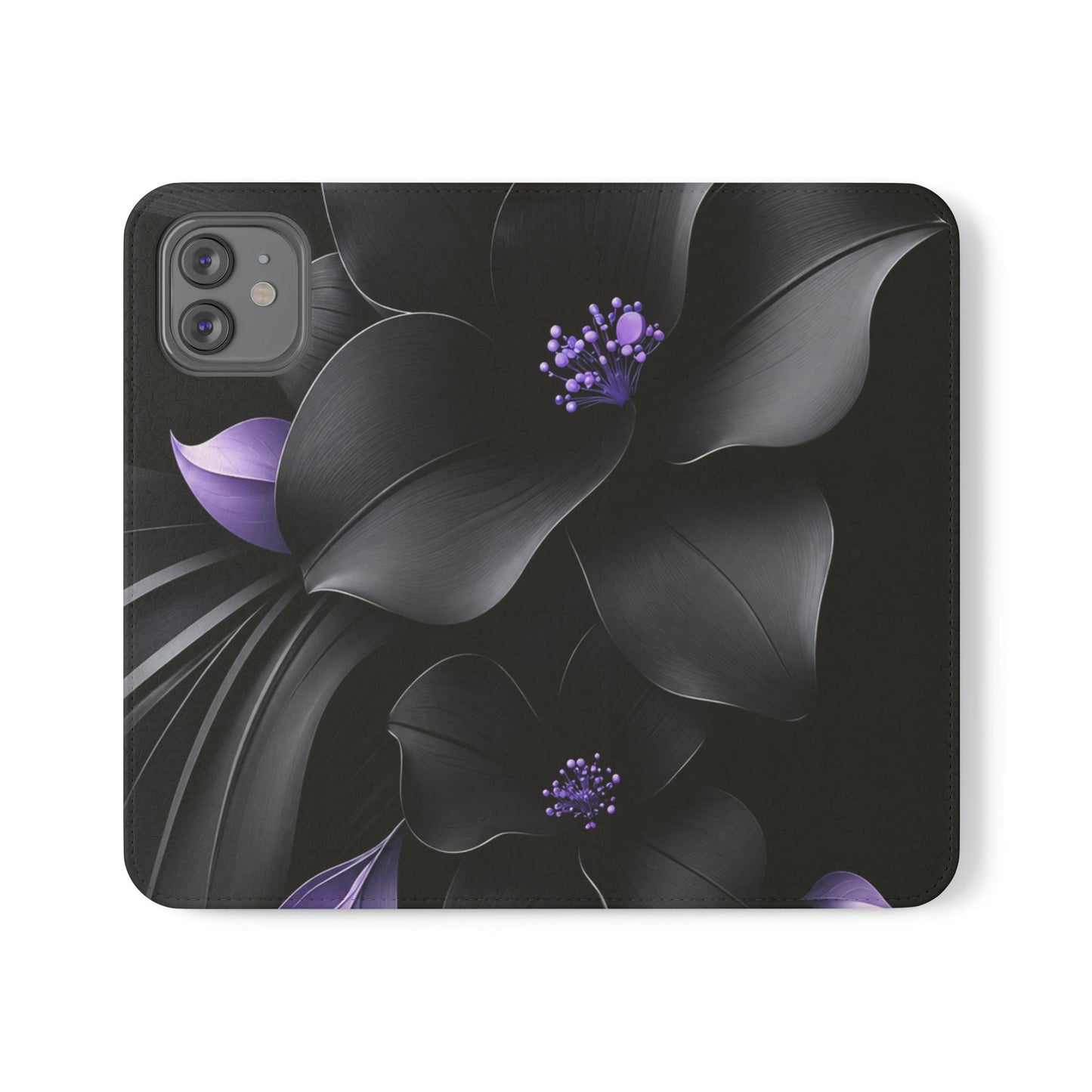 Midnight Lavender™ Flip Case for iPhone | Premium Vegan Leather Wallet Case