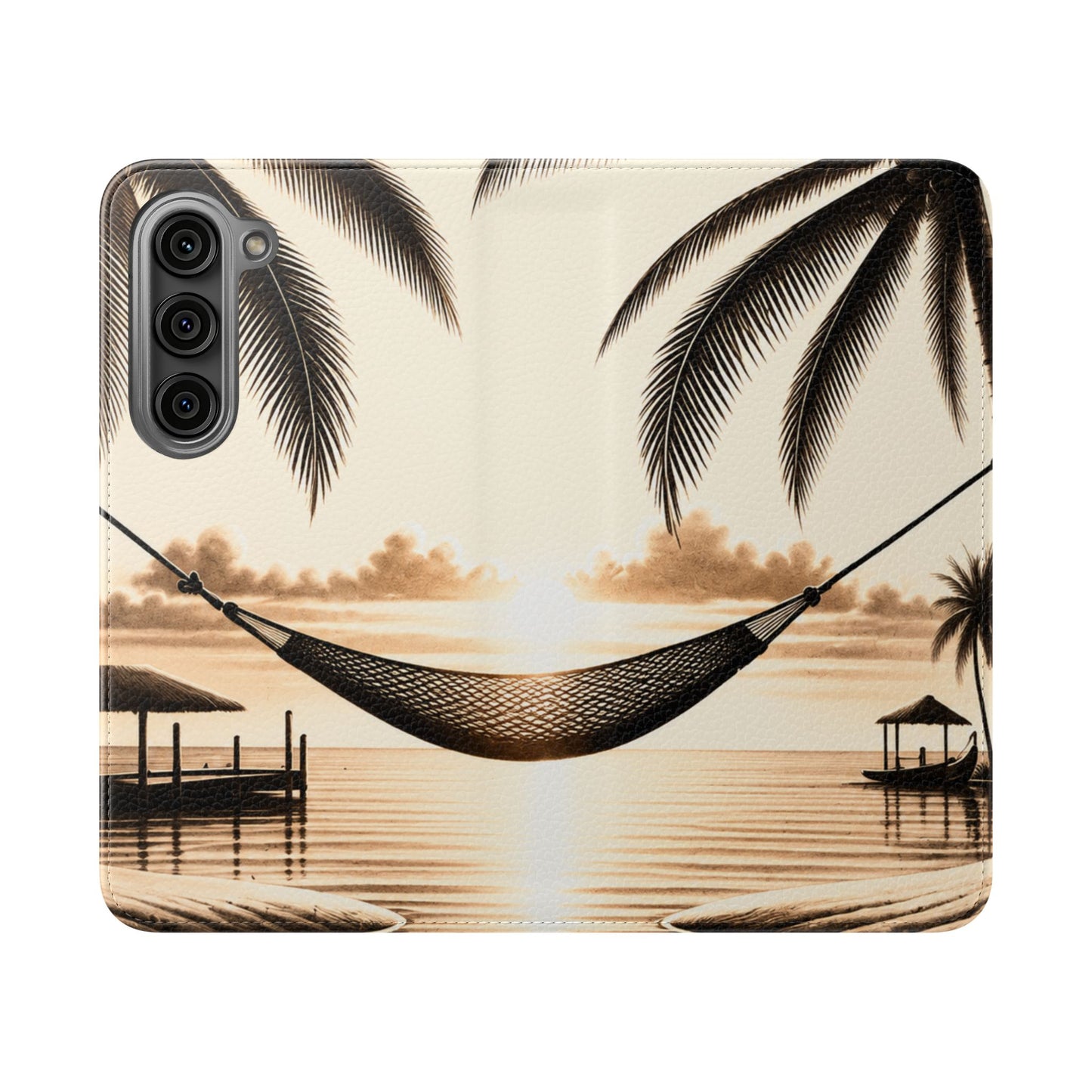 Island Serenity™ Faux Leather Flip Wallet Case for Samsung Galaxy