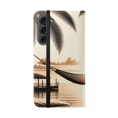 Island Serenity™ Faux Leather Flip Wallet Case for Samsung Galaxy