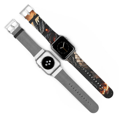 Ashen Dominion™ Apple Watch Band | Dragon Faux Leather Watch Strap