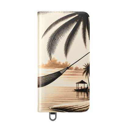 Island Serenity™ Faux Leather Flip Wallet Case for Samsung Galaxy