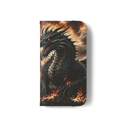 Ashen Dominion™ Flip Case for iPhone | Premium Vegan Leather Wallet Case