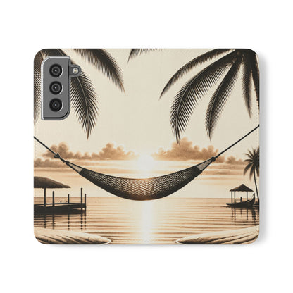Island Serenity™ Faux Leather Flip Wallet Case for Samsung Galaxy