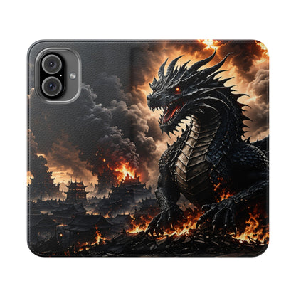 Ashen Dominion™ Flip Case for iPhone | Premium Vegan Leather Wallet Case