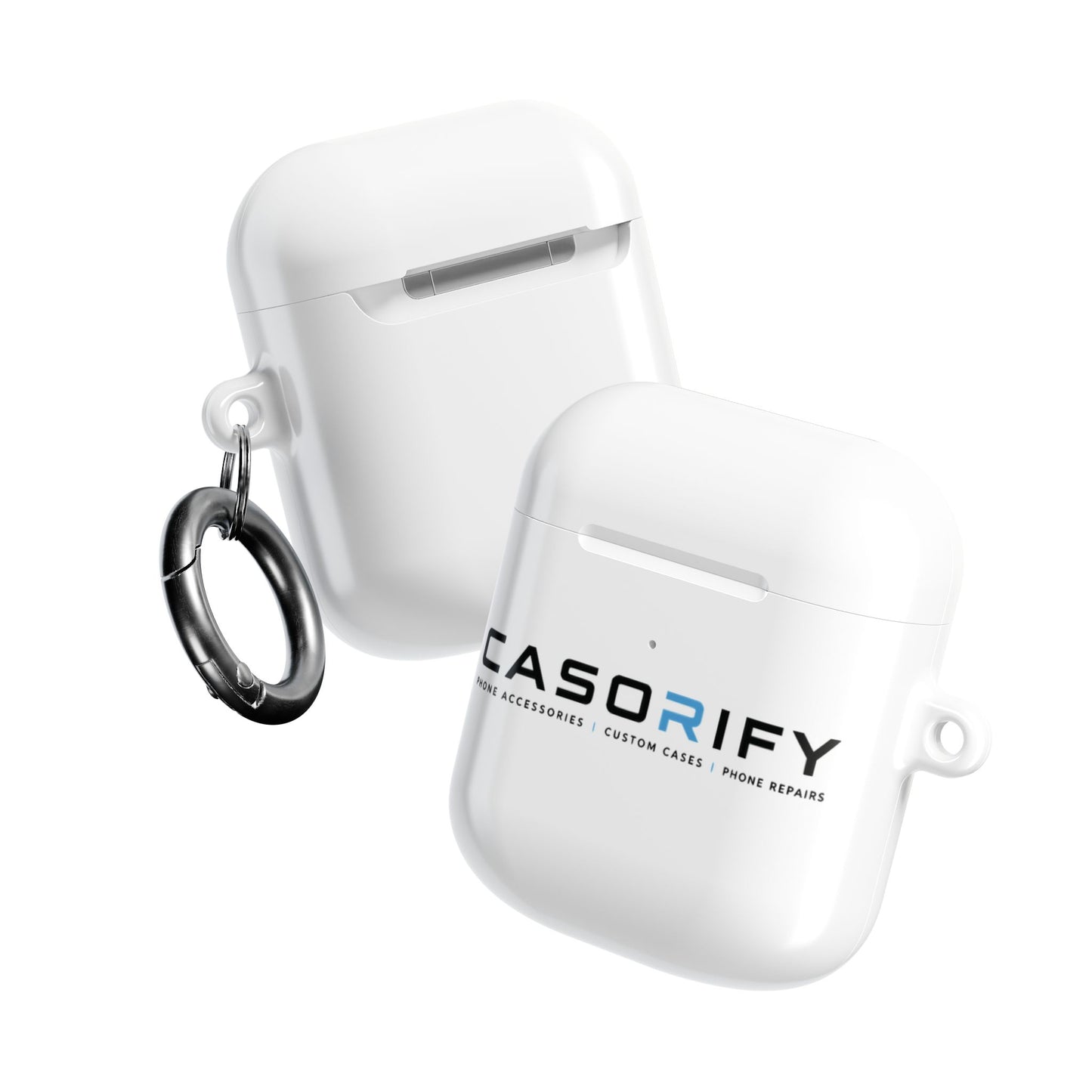 Coque de protection Casorify® Premium pour AirPods avec mousqueton