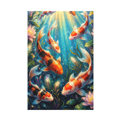 Koi Serenity™ Matte Stretched Canvas Wall Art (1.25")