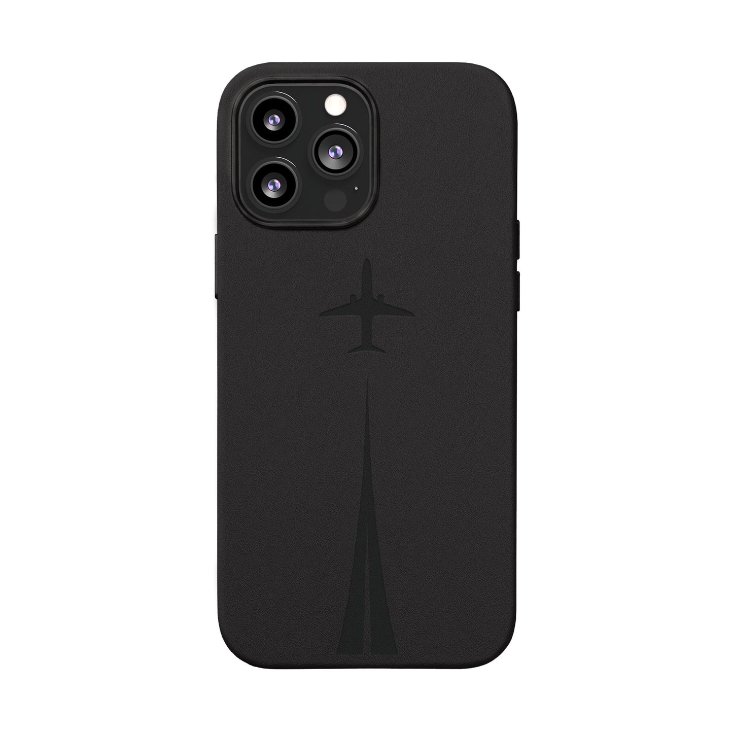 Étui en cuir PU gravé Take Off™ pour iPhone