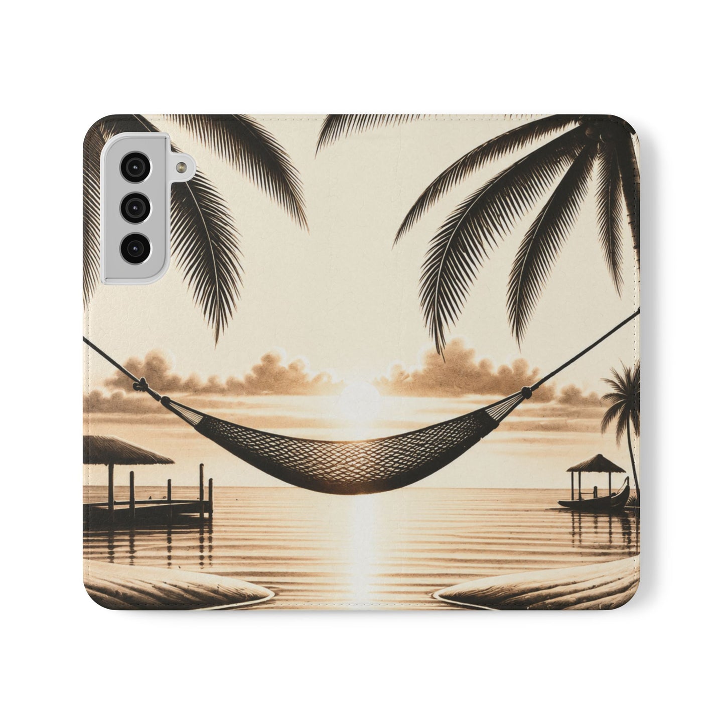 Island Serenity™ Faux Leather Flip Wallet Case for Samsung Galaxy