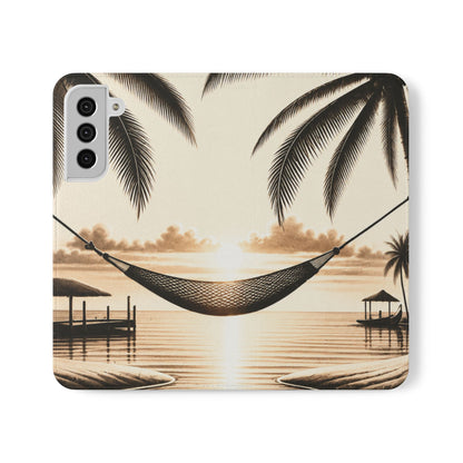 Island Serenity™ Faux Leather Flip Wallet Case for Samsung Galaxy