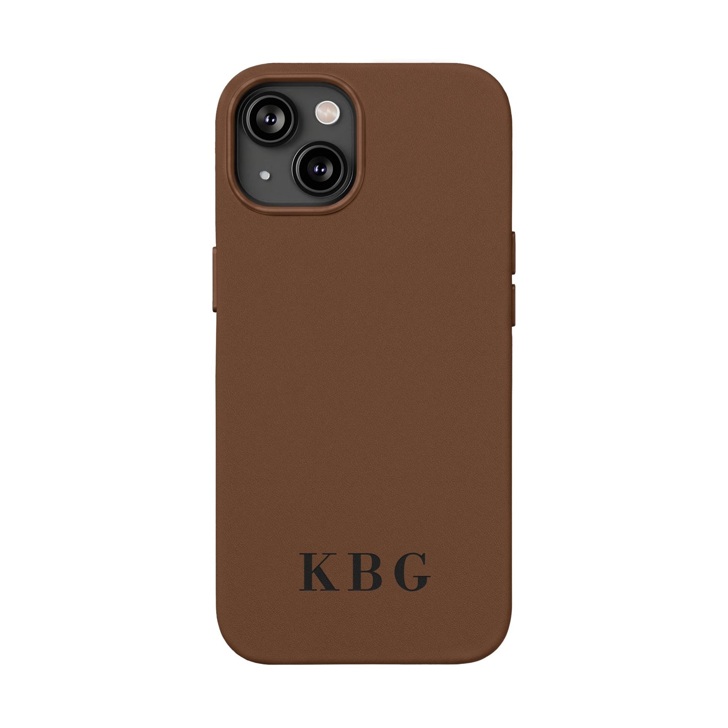 Étui de téléphone en cuir PU gravé sur mesure | Monogramme personnalisé