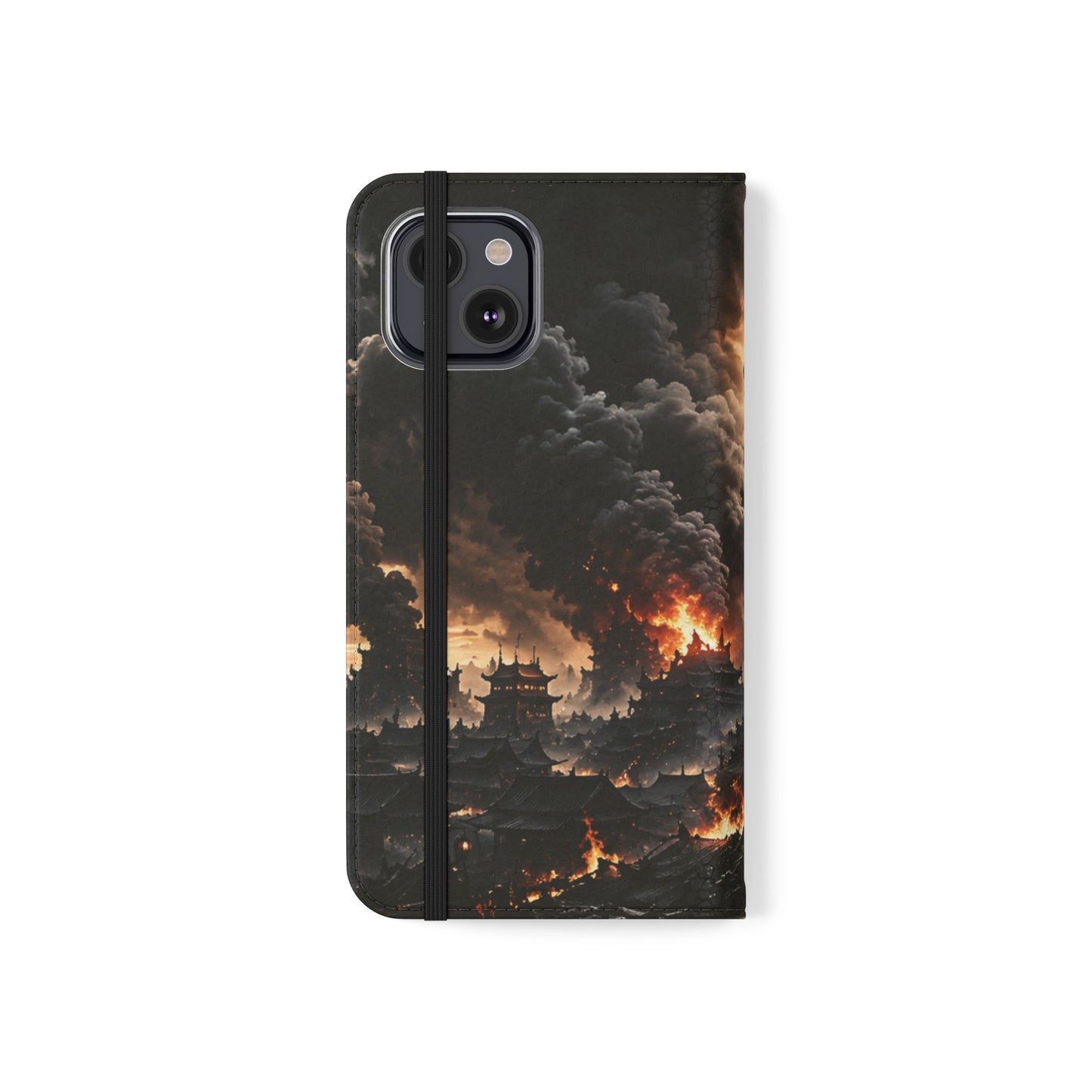 Ashen Dominion™ Flip Case for iPhone | Premium Vegan Leather Wallet Case