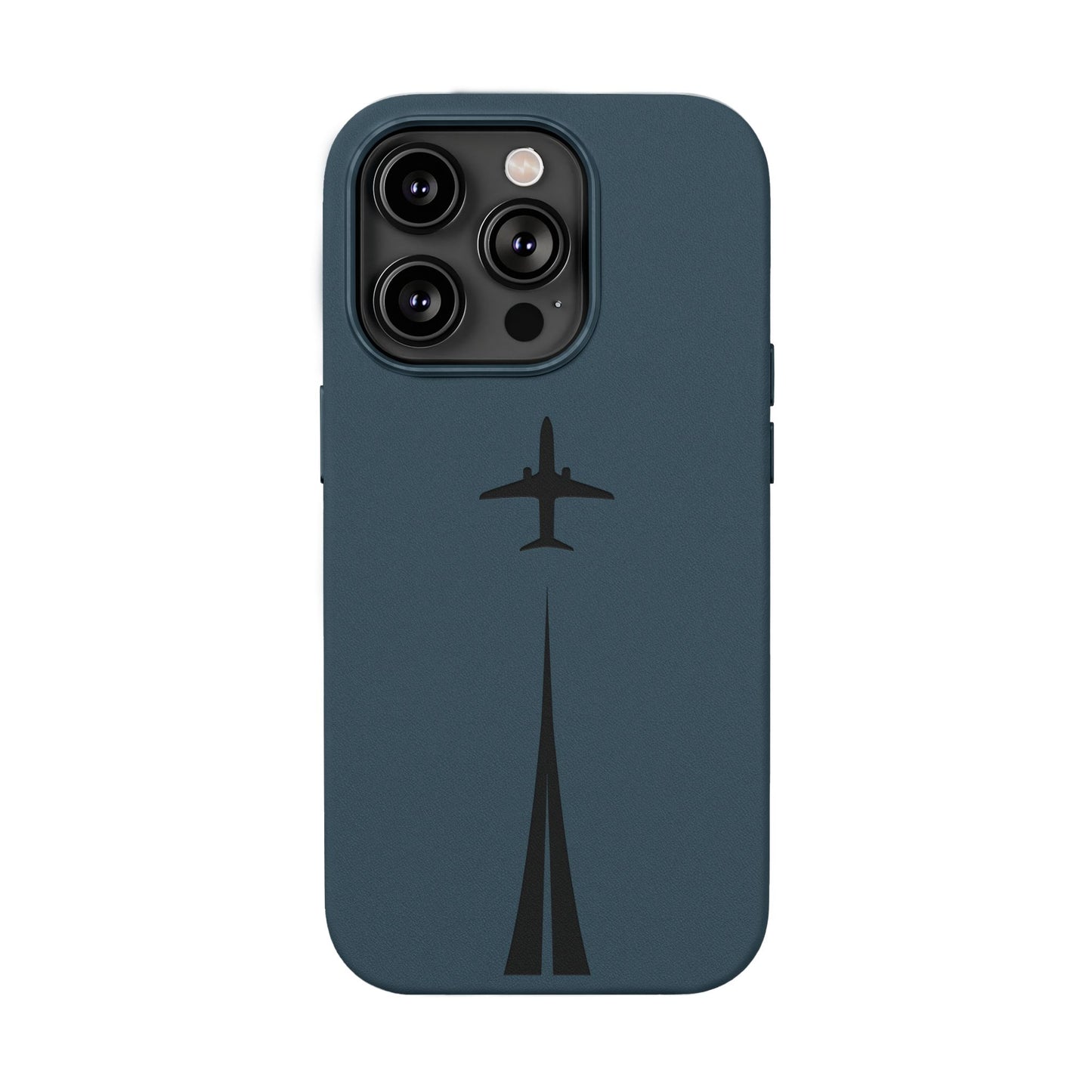 Étui en cuir PU gravé Take Off™ pour iPhone