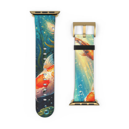 Koi Serenity™ Premium Faux Leather Apple Watch Band