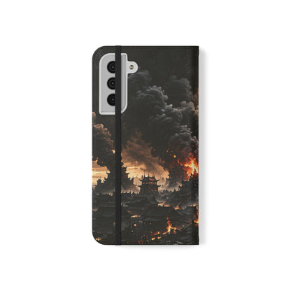 Ashen Dominion™ Flip Case for Samsung Galaxy | Premium Vegan Leather Wallet Case