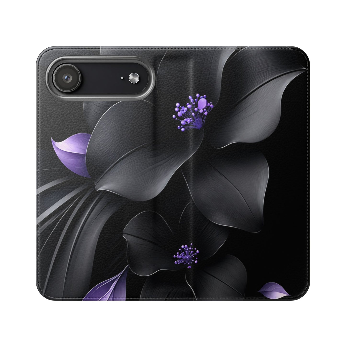 Midnight Lavender™ Flip Case for iPhone | Premium Vegan Leather Wallet Case