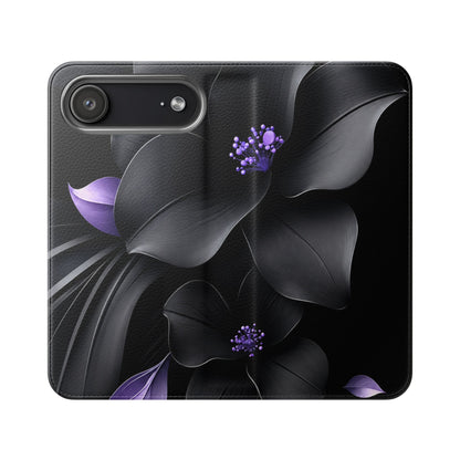 Midnight Lavender™ Flip Case for iPhone | Premium Vegan Leather Wallet Case