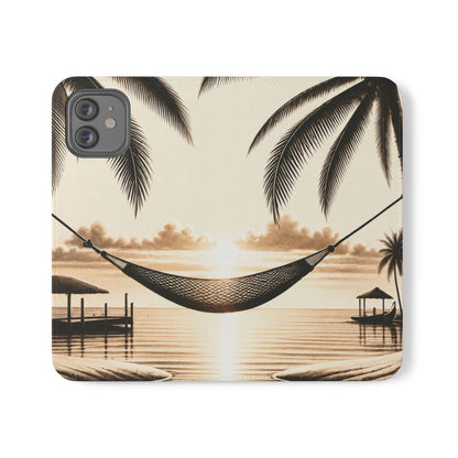Island Serenity™ Faux Leather Flip Wallet Case for iPhone