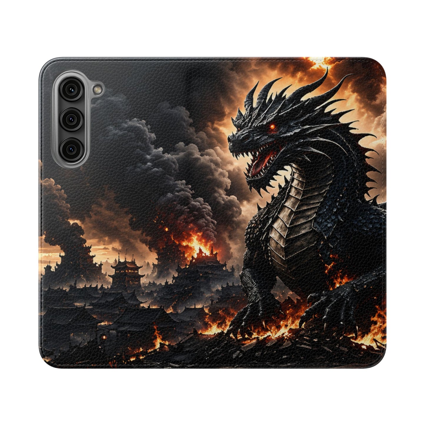 Ashen Dominion™ Flip Case for Samsung Galaxy | Premium Vegan Leather Wallet Case