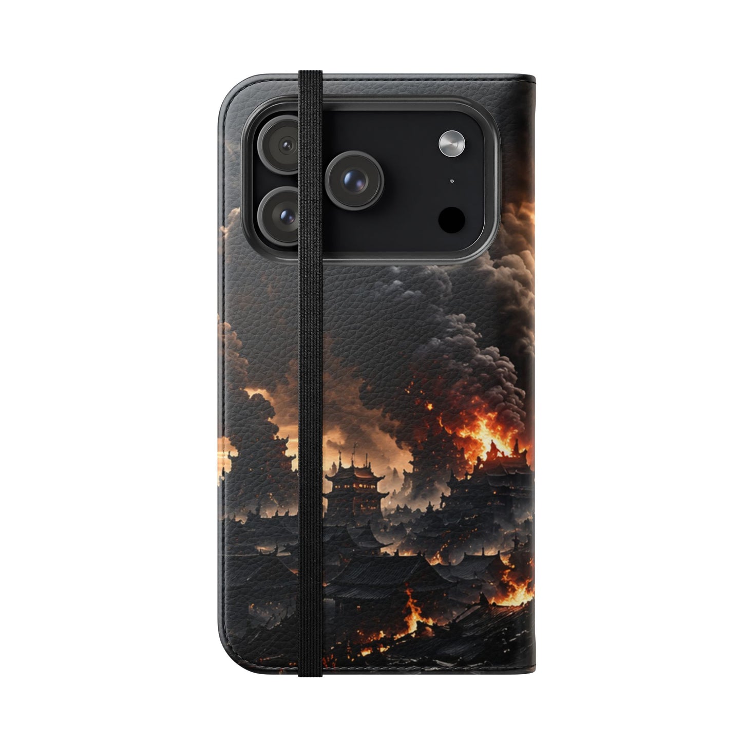 Ashen Dominion™ Flip Case for iPhone | Premium Vegan Leather Wallet Case