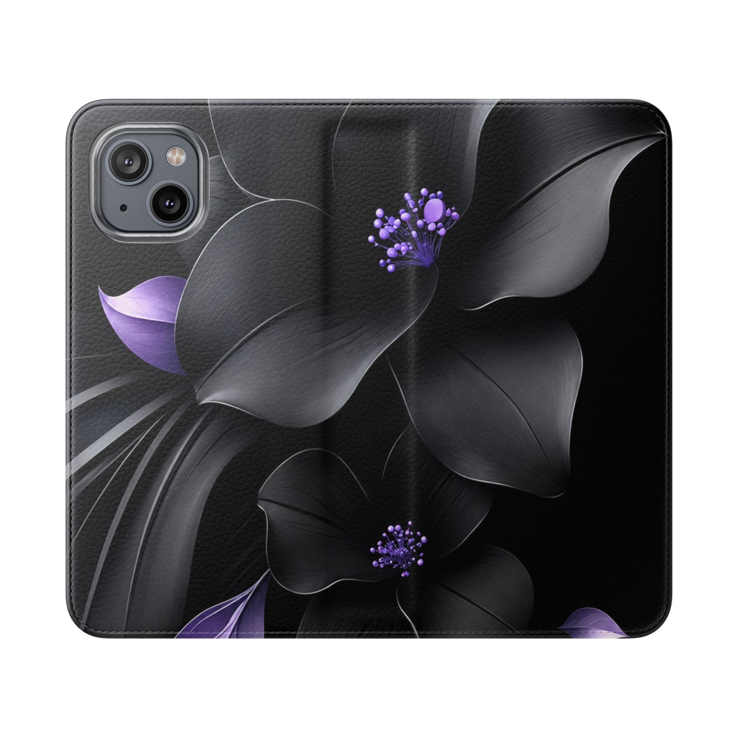 Midnight Lavender™ Flip Case for iPhone | Premium Vegan Leather Wallet Case