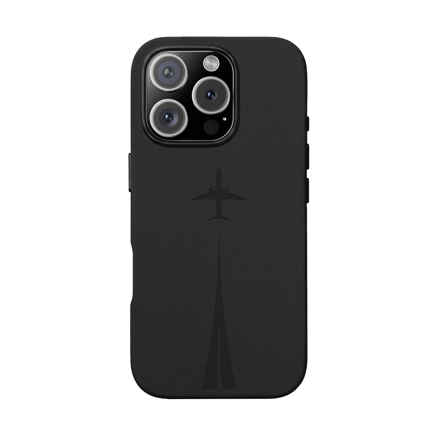 Étui en cuir PU gravé Take Off™ pour iPhone
