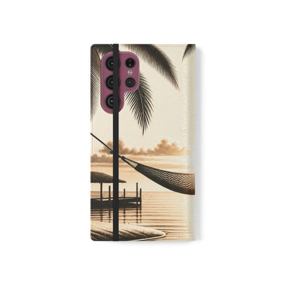 Island Serenity™ Faux Leather Flip Wallet Case for Samsung Galaxy