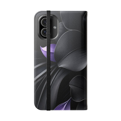 Midnight Lavender™ Flip Case for iPhone | Premium Vegan Leather Wallet Case