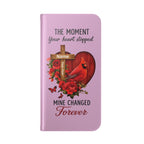 Cardinal's Promise™ Personalized Memorial Flip Wallet Case for iPhone 11-17 Series