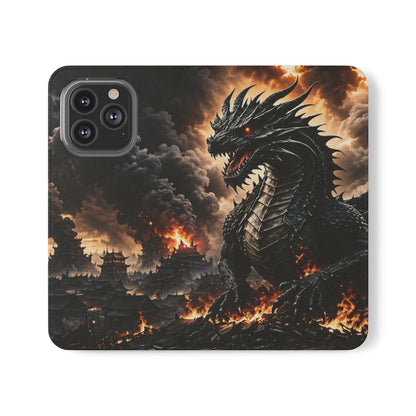 Ashen Dominion™ Flip Case for iPhone | Premium Vegan Leather Wallet Case