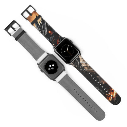 Ashen Dominion™ Apple Watch Band | Dragon Faux Leather Watch Strap