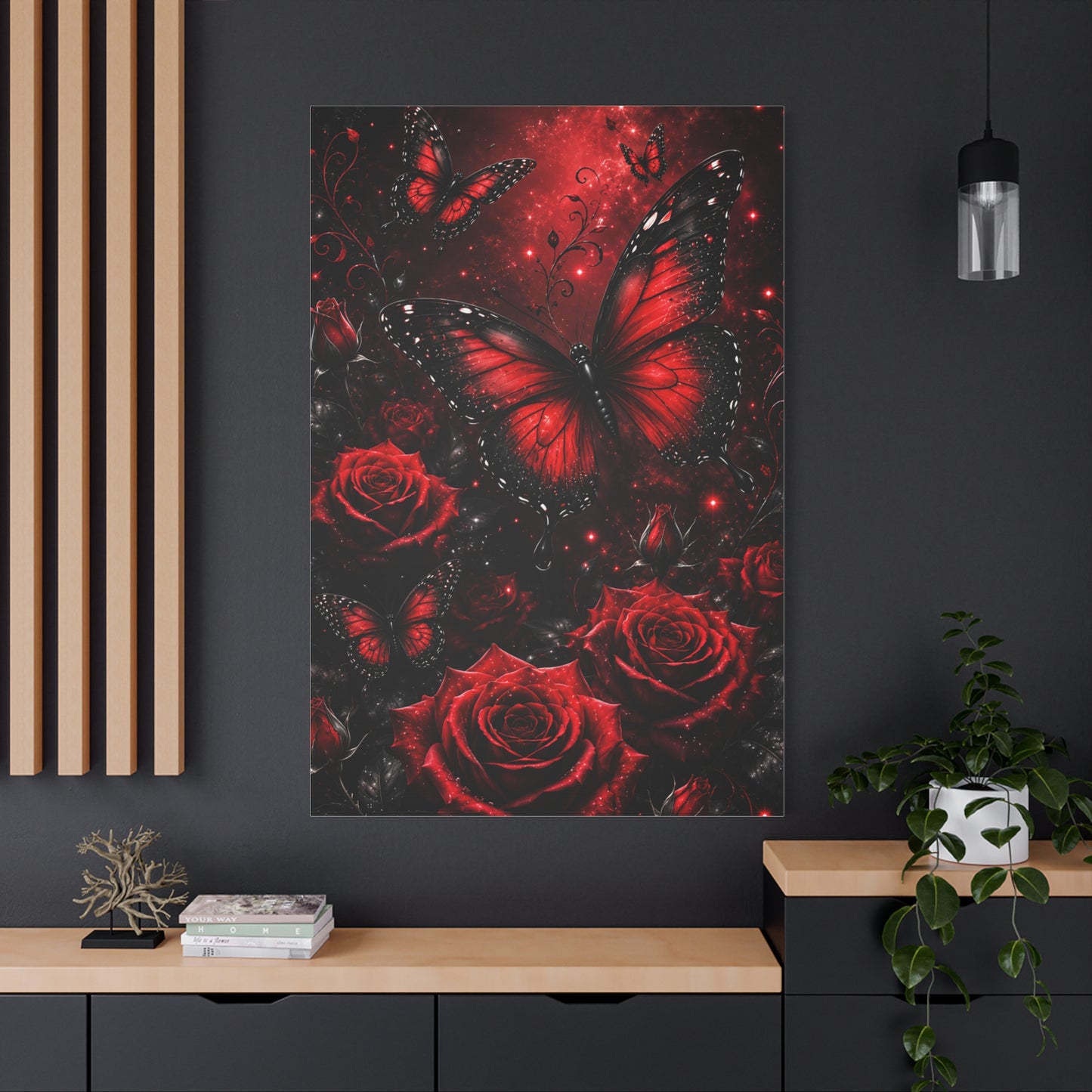 Crimson Metamorphosis™ Matte Stretched Canvas Wall Art (1.25")