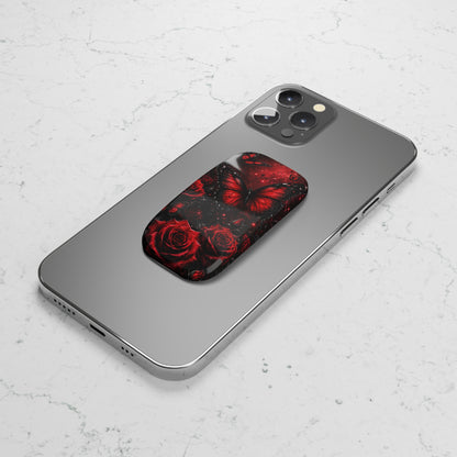 Crimson Metamorphosis™ Phone Click-On Grip | Expandable Phone Grip & Kickstand
