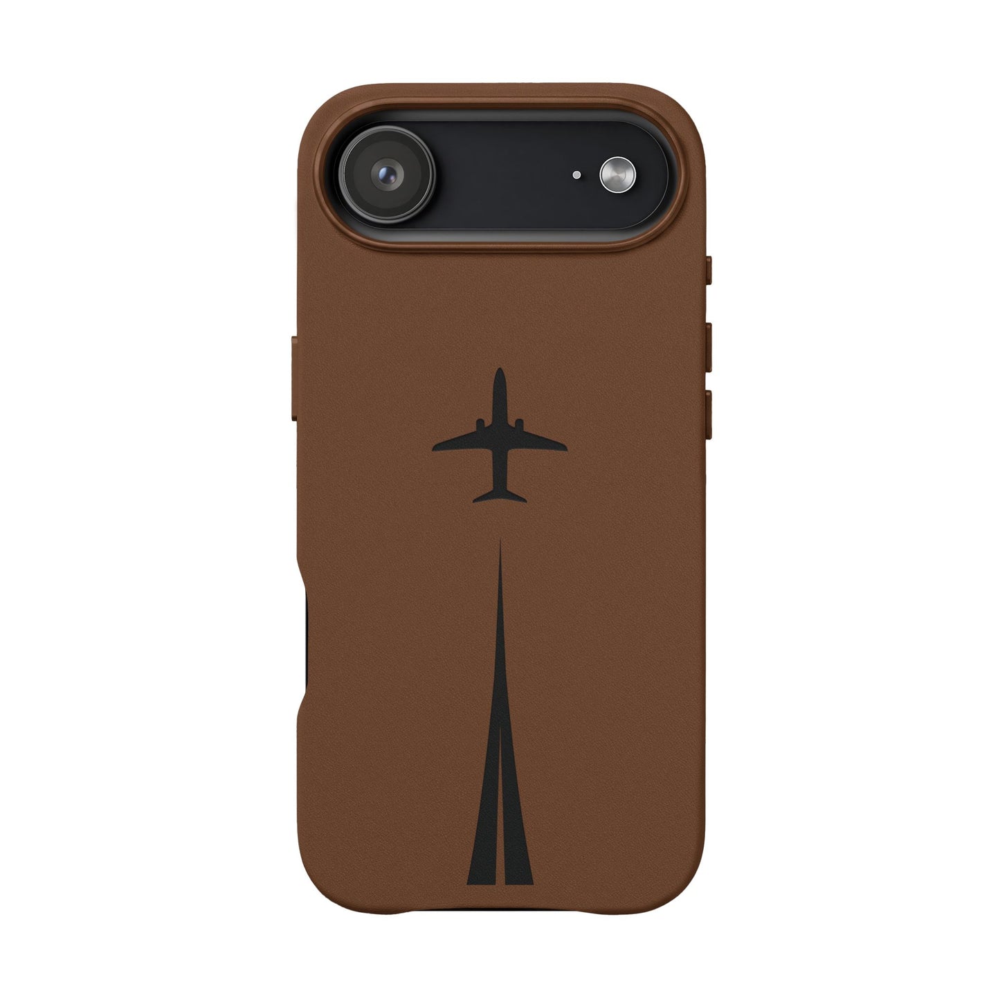 Étui en cuir PU gravé Take Off™ pour iPhone