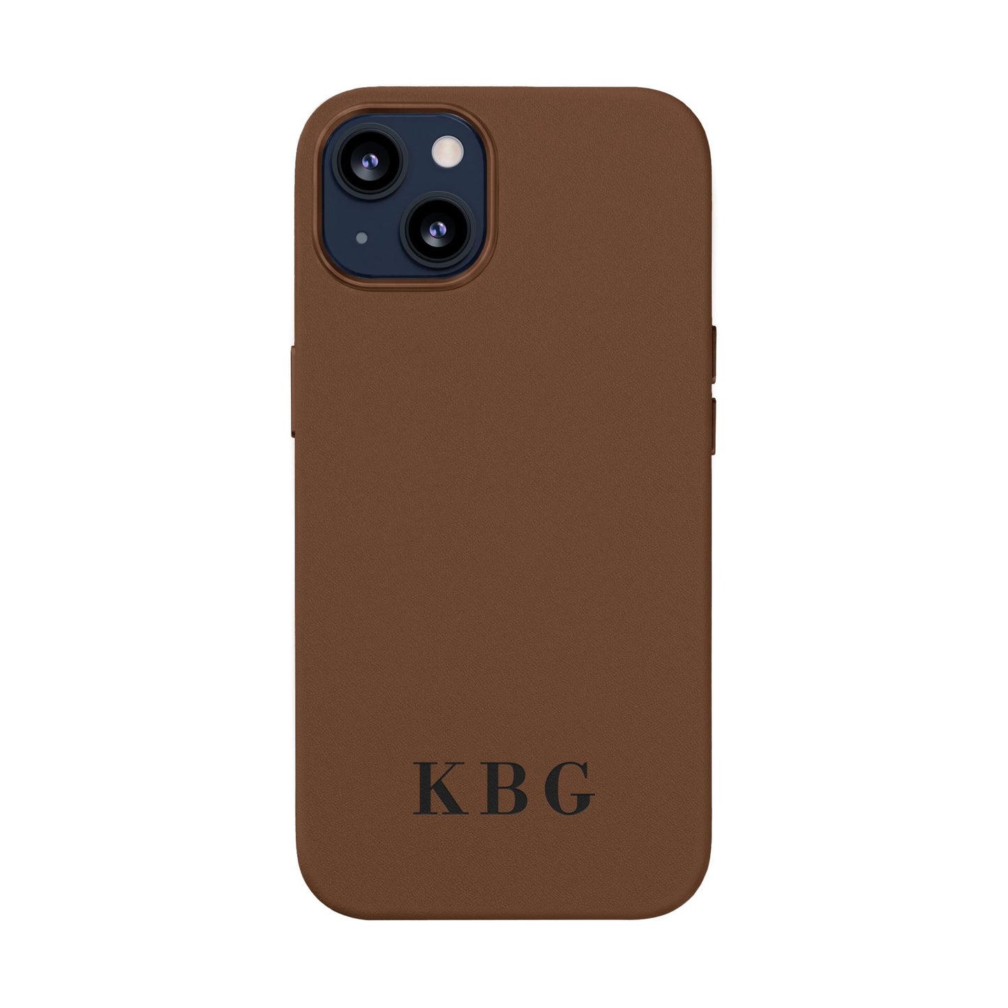 Étui de téléphone en cuir PU gravé sur mesure | Monogramme personnalisé