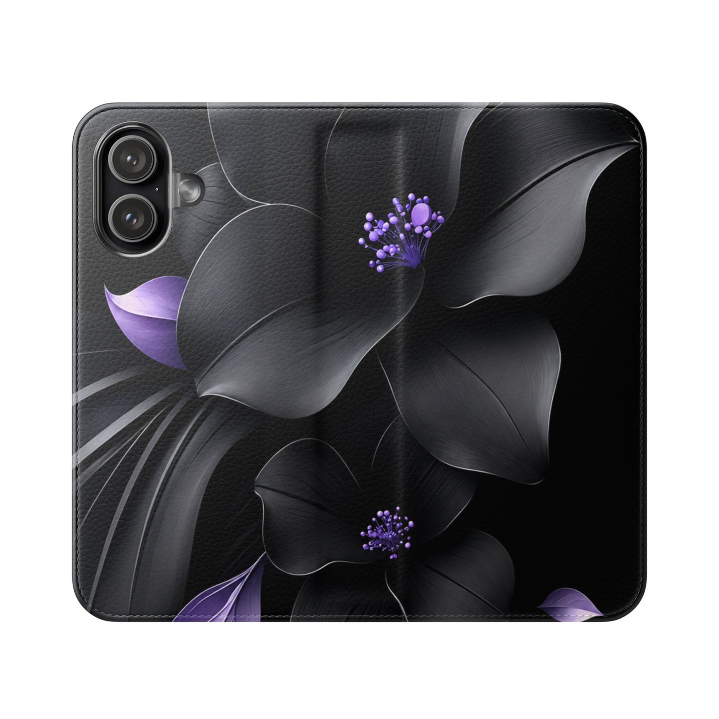 Midnight Lavender™ Flip Case for iPhone | Premium Vegan Leather Wallet Case