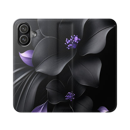 Midnight Lavender™ Flip Case for iPhone | Premium Vegan Leather Wallet Case