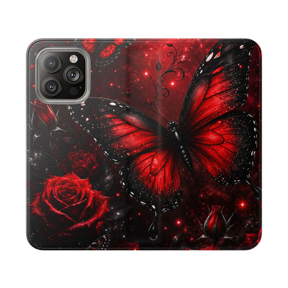 Étui portefeuille à rabat Crimson Metamorphosis™ pour iPhone