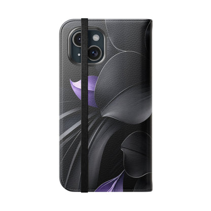Midnight Lavender™ Flip Case for iPhone | Premium Vegan Leather Wallet Case