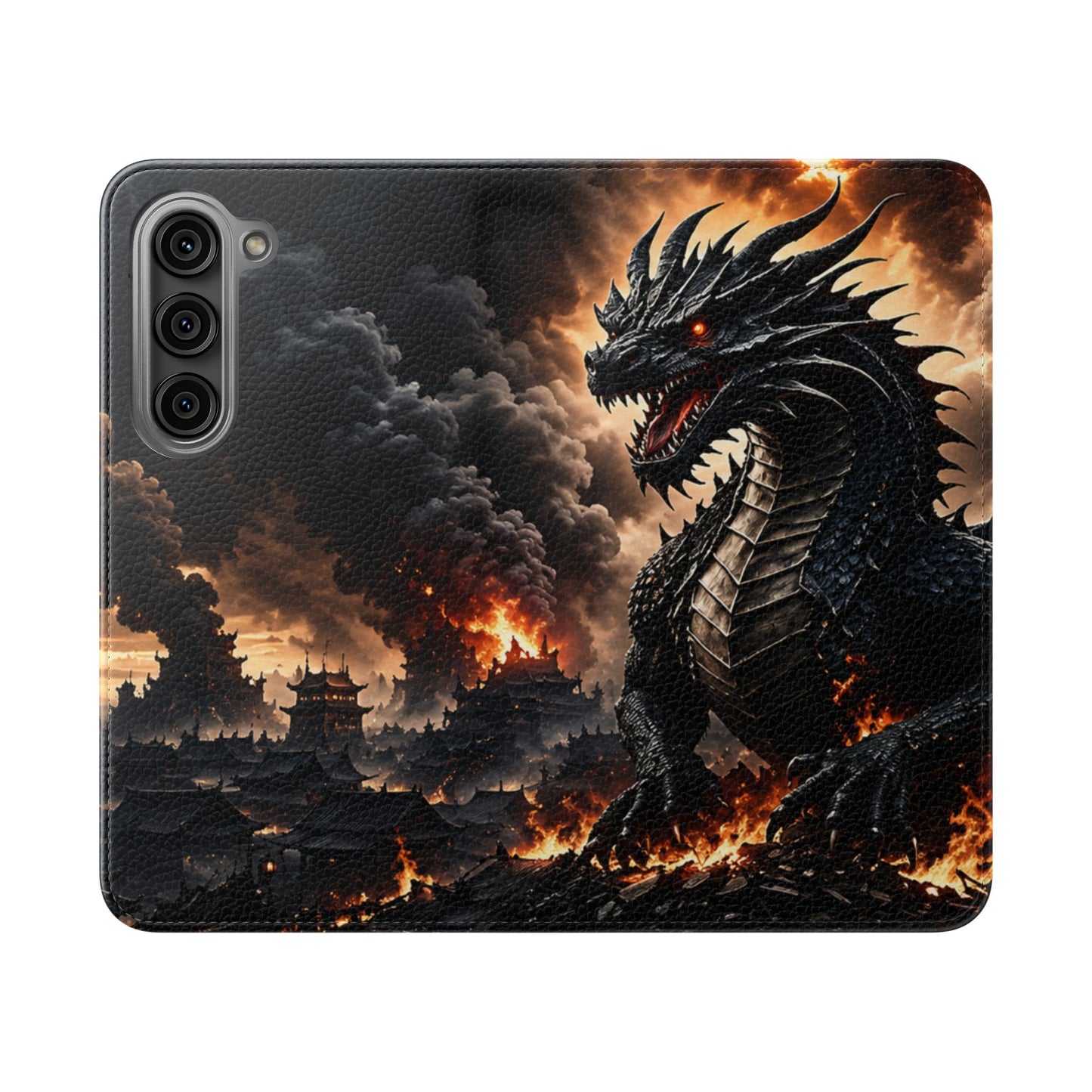 Ashen Dominion™ Flip Case for Samsung Galaxy | Premium Vegan Leather Wallet Case