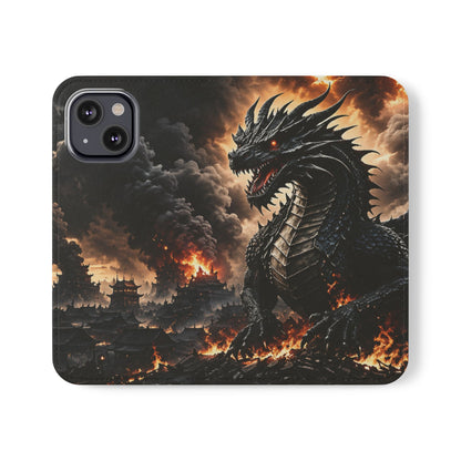 Ashen Dominion™ Flip Case for iPhone | Premium Vegan Leather Wallet Case