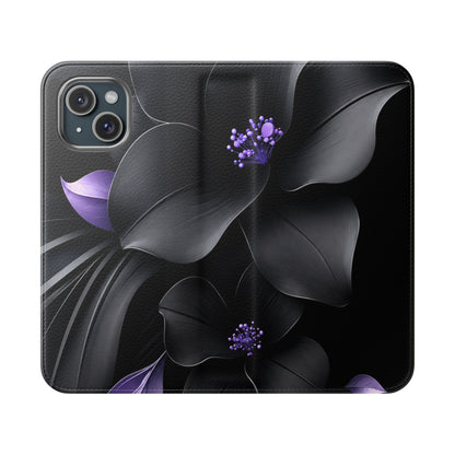 Midnight Lavender™ Flip Case for iPhone | Premium Vegan Leather Wallet Case