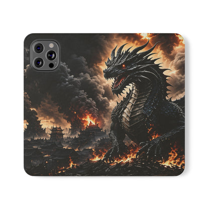 Ashen Dominion™ Flip Case for iPhone | Premium Vegan Leather Wallet Case