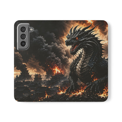 Ashen Dominion™ Flip Case for Samsung Galaxy | Premium Vegan Leather Wallet Case
