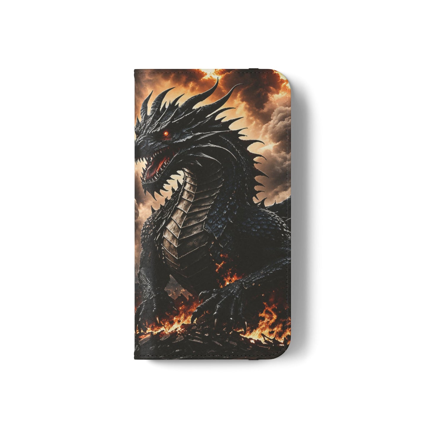 Ashen Dominion™ Flip Case for iPhone | Premium Vegan Leather Wallet Case